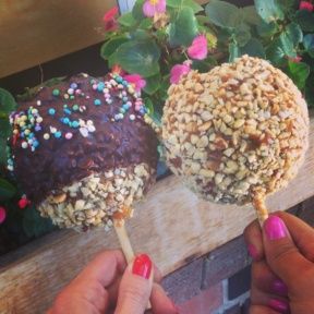 Gluten-free caramel apples from Carmel Bakery and Coffee Company